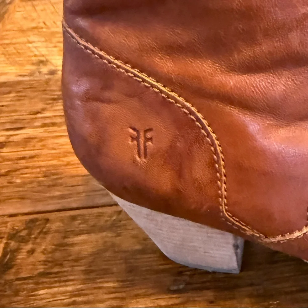 Frye Western Women's Brown Leather Ankle Boots